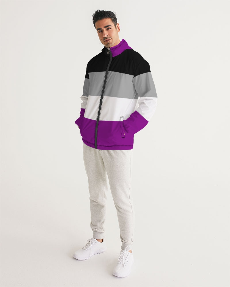 Asexual Pride Flag Windbreaker Jacket