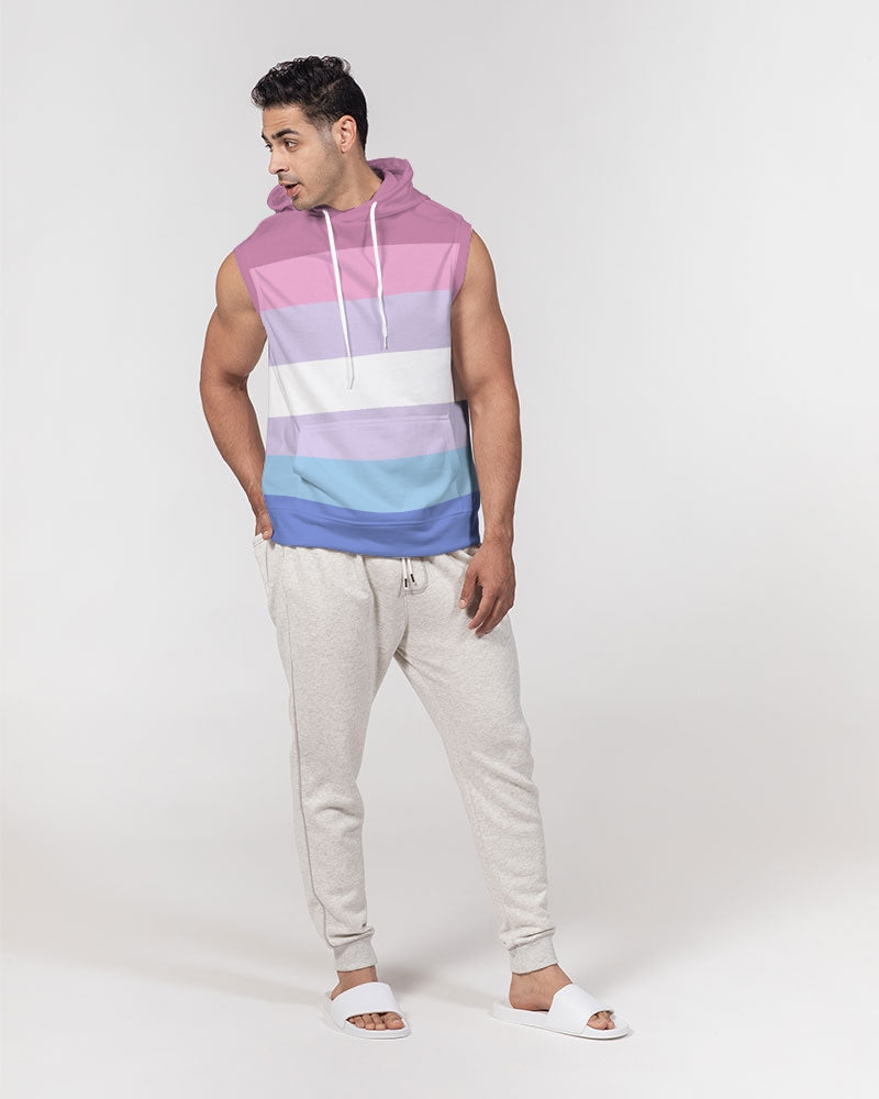 Bigender Pride Flag Sleeveless Pullover Hoodie