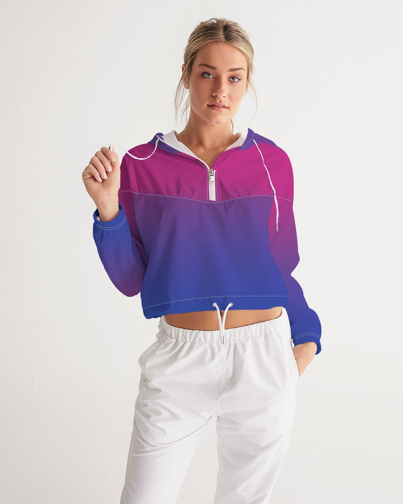 Bisexual Pride Flag Ombre Cropped Windbreaker