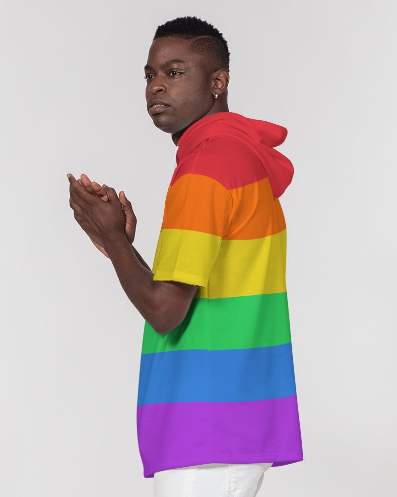 LGBT Pride Flag Short Sleeve Pullover Hoodie