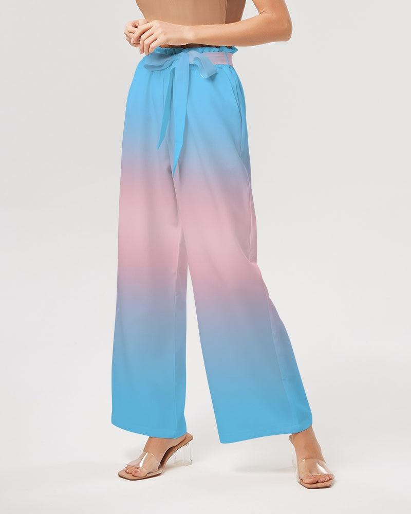 Transgender Pride Flag Ombre High-Rise Wide Leg Pants