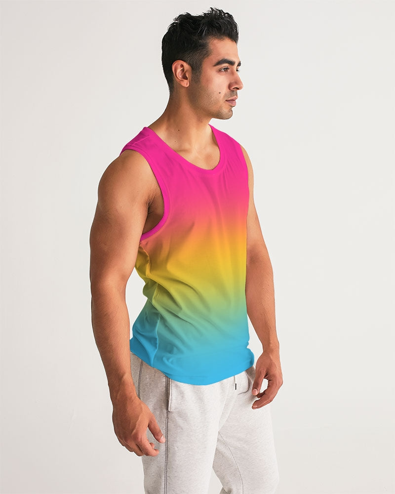 pansexual pride flag ombre tank top
