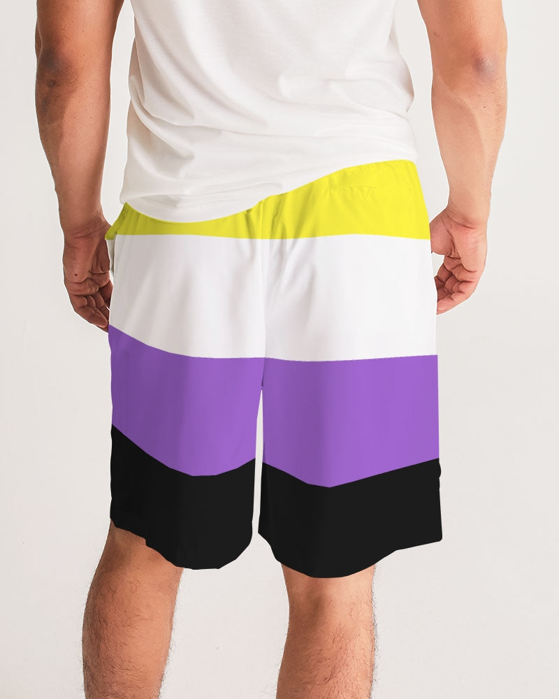 Non Binary Pride Flag Jogger Shorts