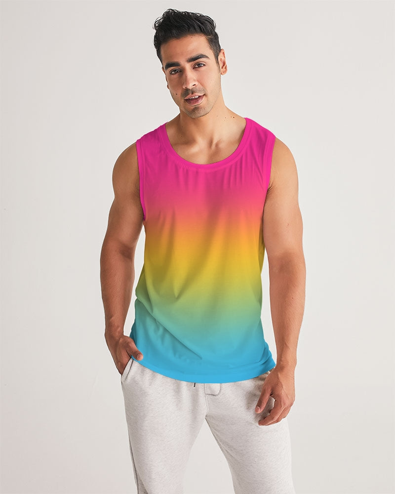 pansexual pride flag ombre tank top