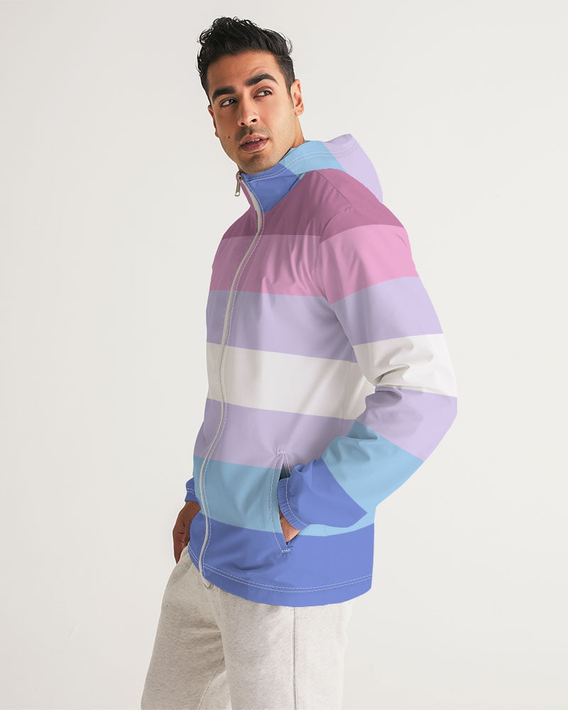 Bigender Pride Flag Windbreaker Jacket