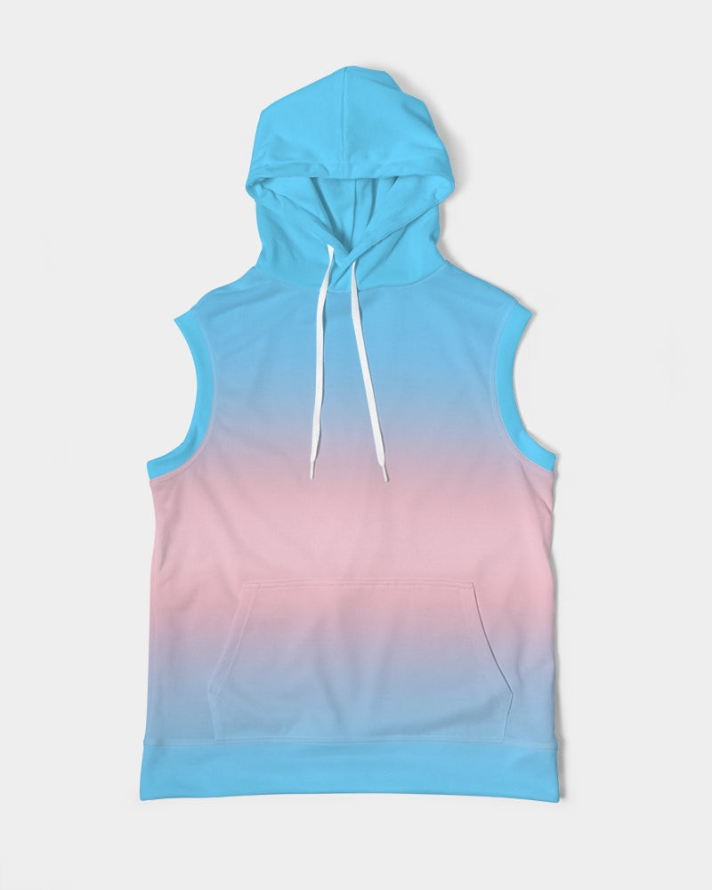 Transgender Pride Flag Ombre Sleeveless Pullover Hoodie