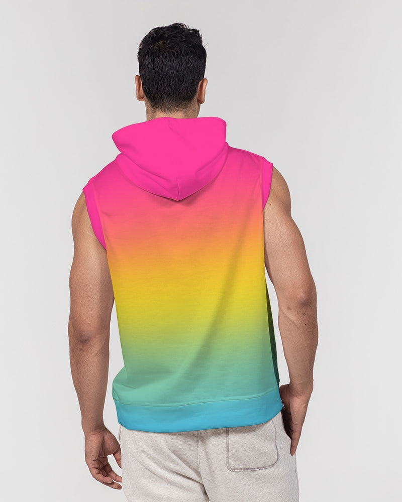 Pansexual Pride Flag Ombre Sleeveless Pullover Hoodie