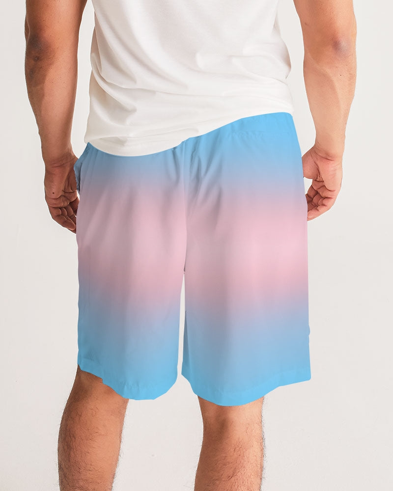 Transgender Pride Flag Ombre Jogger Shorts