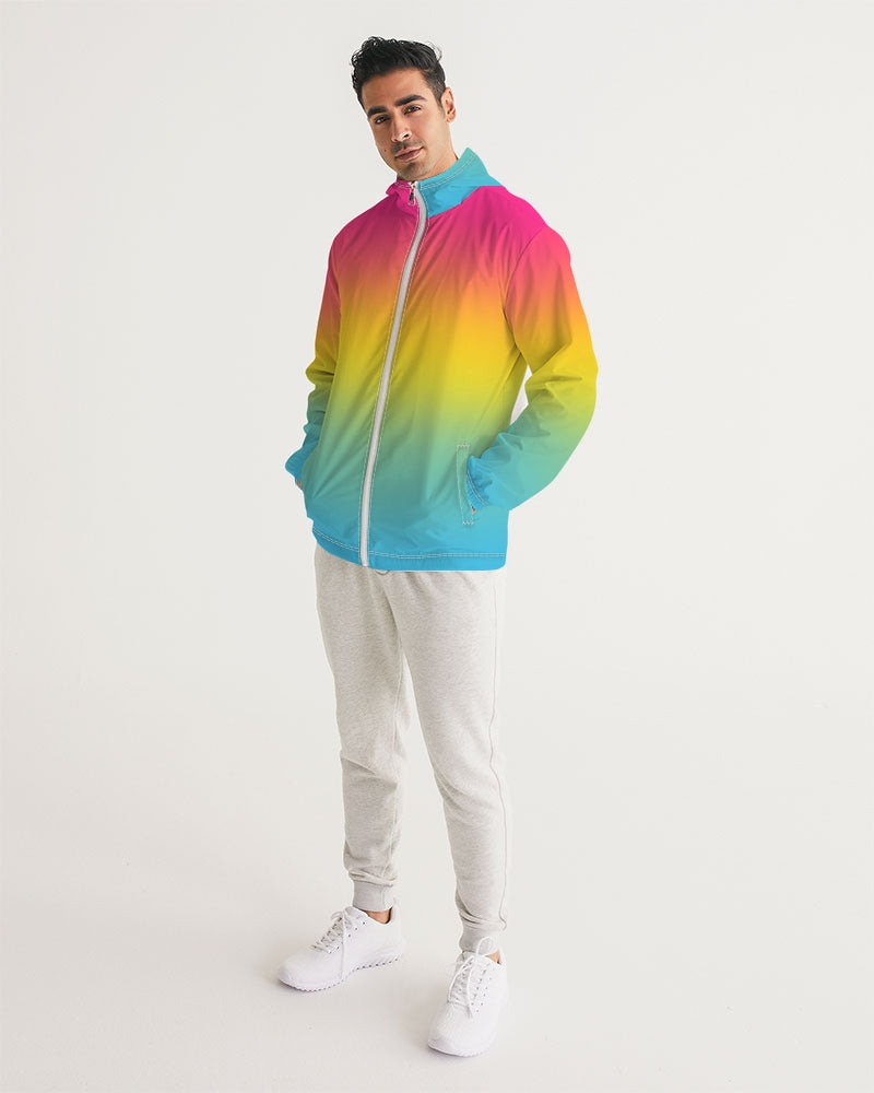 Pansexual Pride Flag Ombre Windbreaker Jacket