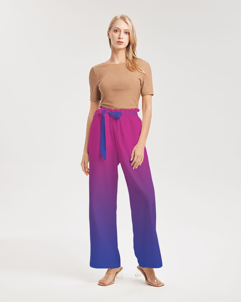 Bisexual Pride Flag Ombre High-Rise Wide Leg Pants