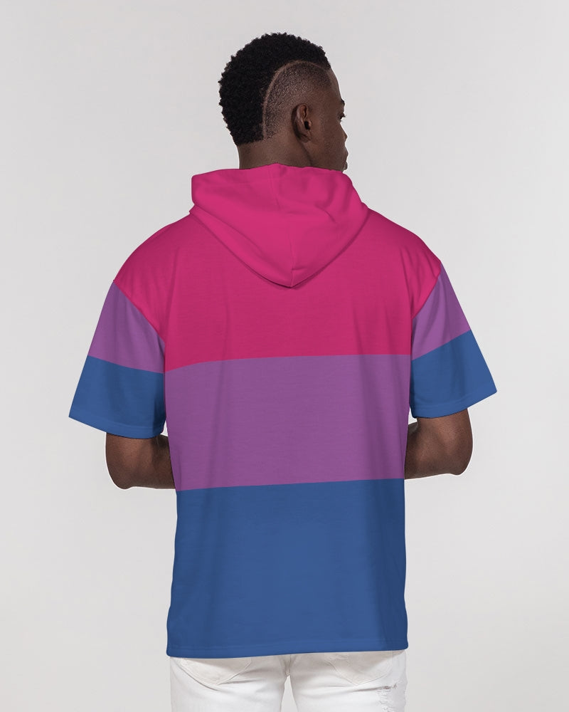 Bisexual Pride Flag Short Sleeve Pullover Hoodie