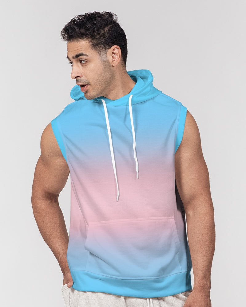 Transgender Pride Flag Ombre Sleeveless Pullover Hoodie