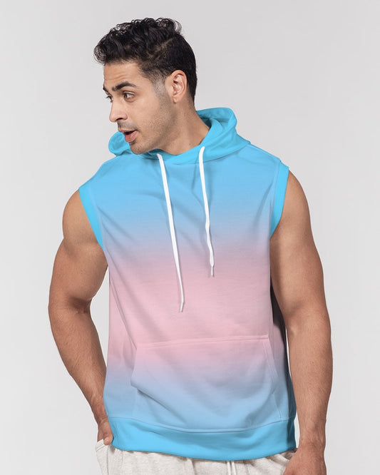 Transgender Pride Flag Ombre Sleeveless Pullover Hoodie
