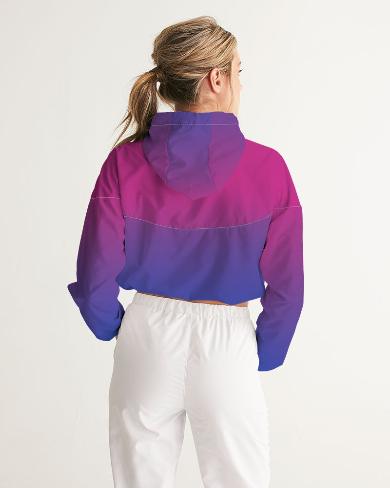 Bisexual Pride Flag Ombre Cropped Windbreaker