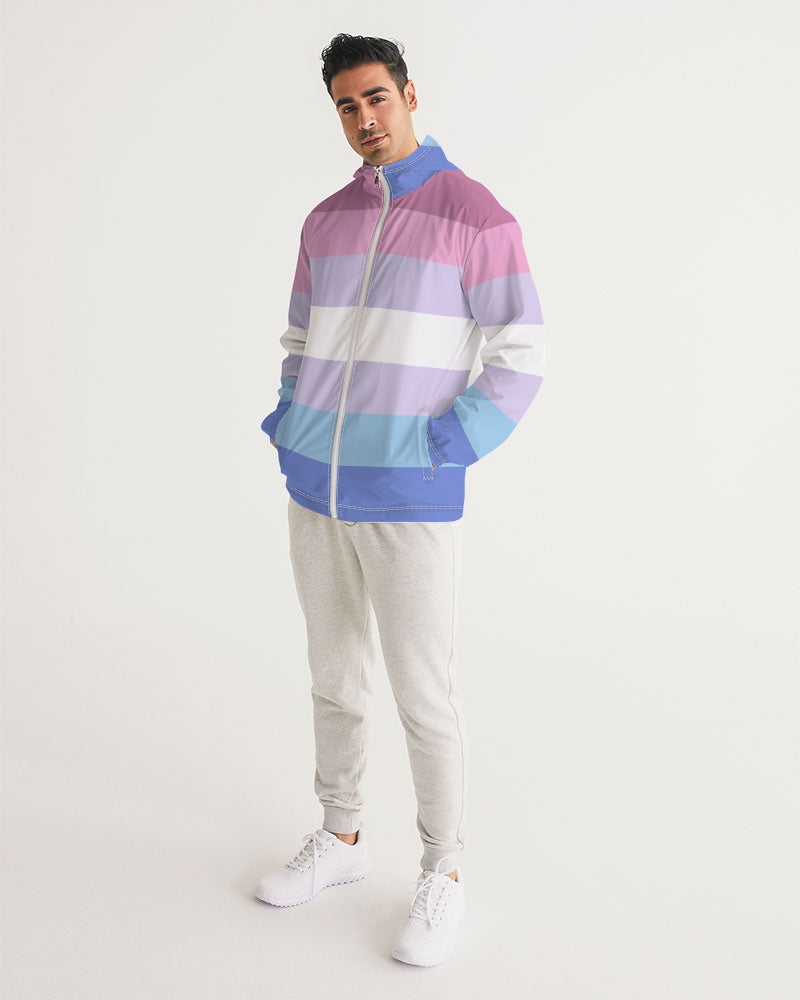 Bigender Pride Flag Windbreaker Jacket