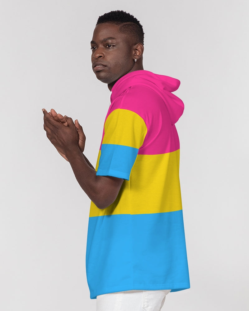 Pansexual Pride Flag Short Sleeve Pullover Hoodie