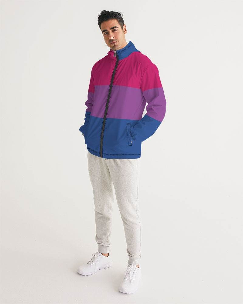 Bisexual Pride Flag Windbreaker Jacket