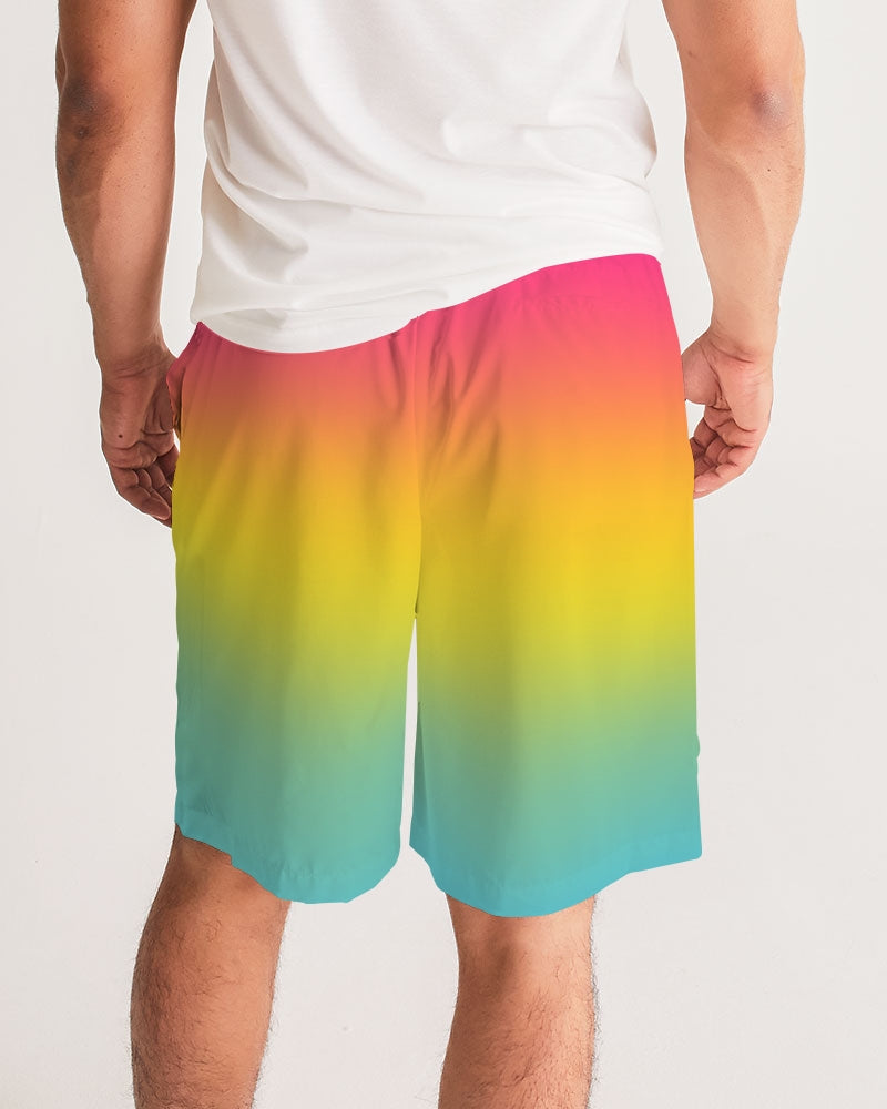 Pansexual Pride Flag Ombre Jogger Shorts