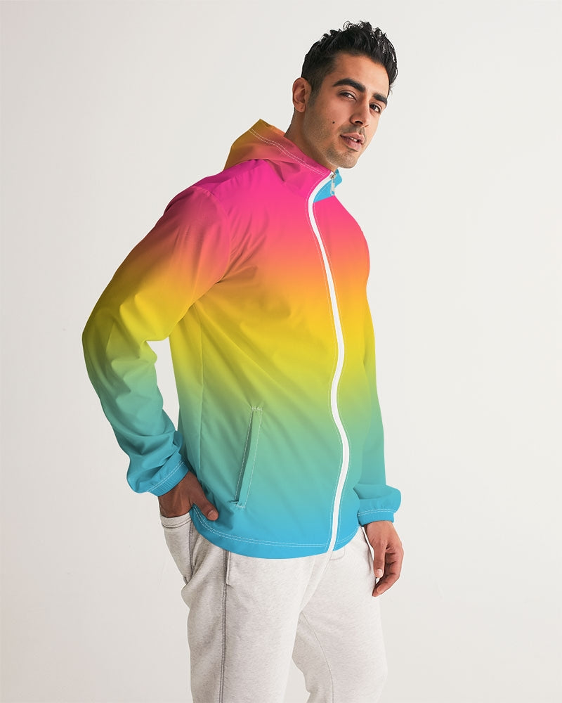 Pansexual Pride Flag Ombre Windbreaker Jacket