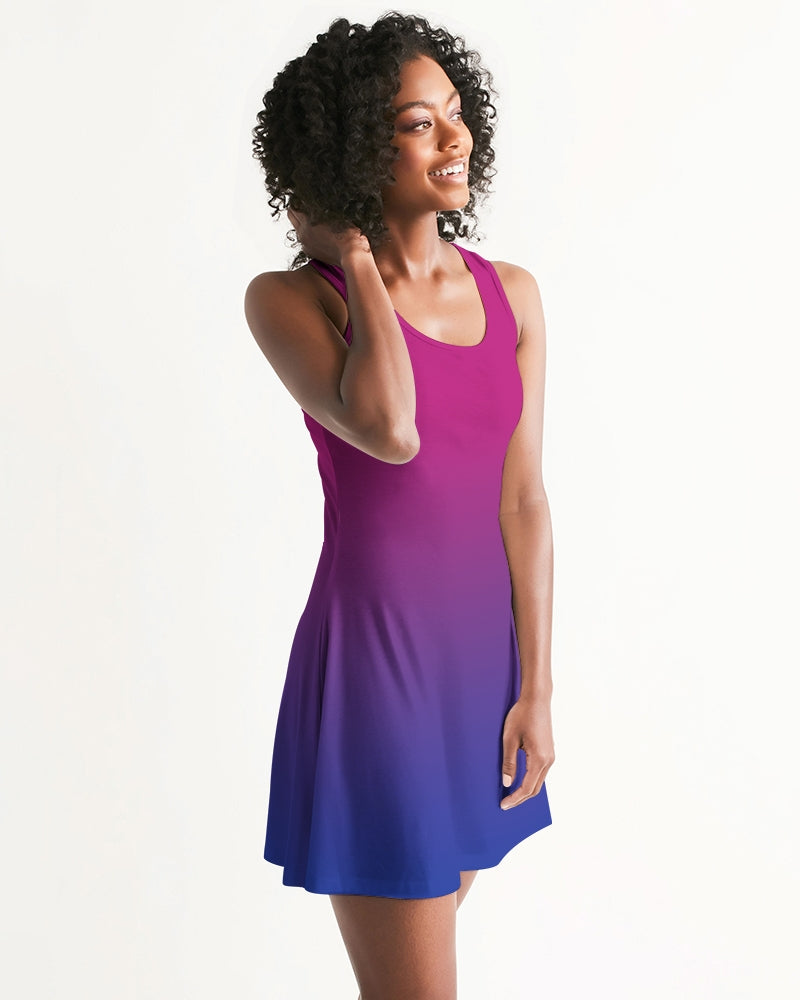 Bisexual Pride Flag Ombre Racerback Dress