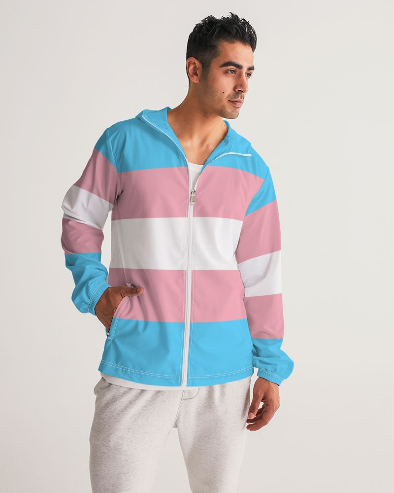 Transgender Pride Flag Windbreaker Jacket