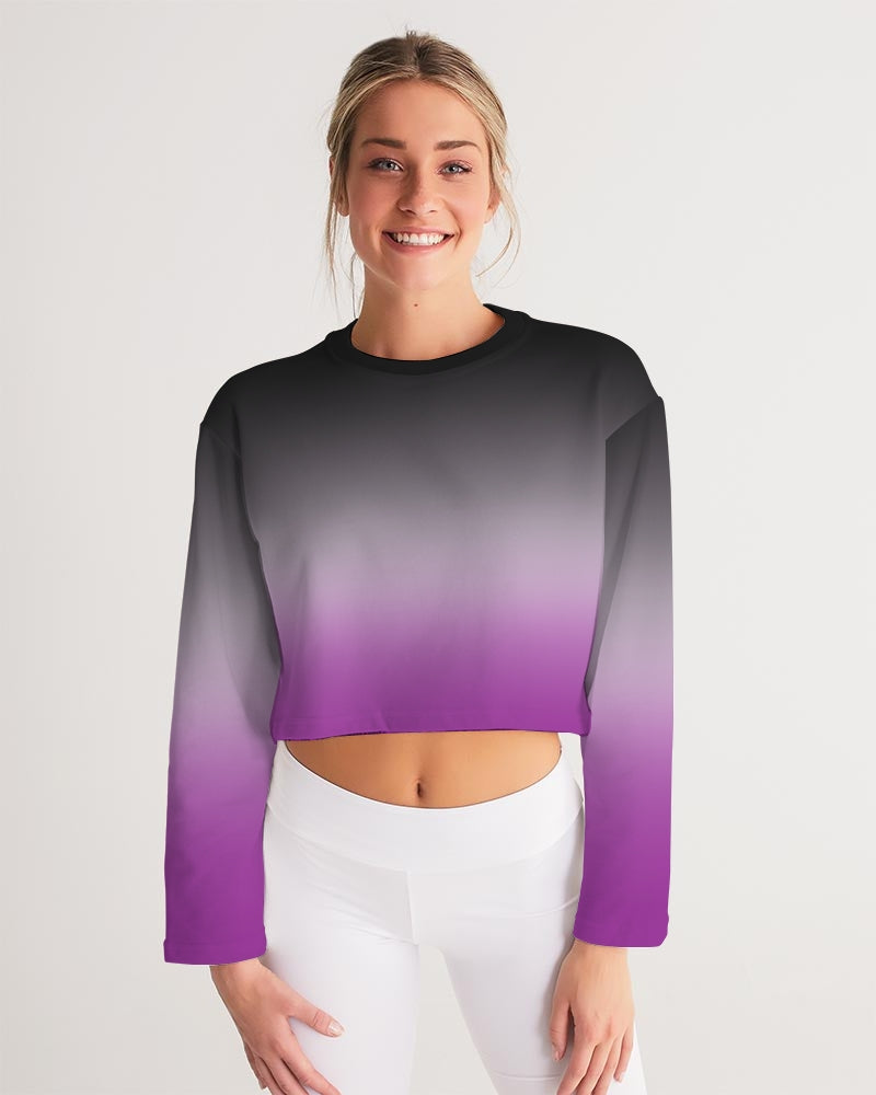 Asexual Pride Flag Cropped Sweatshirt Sweater