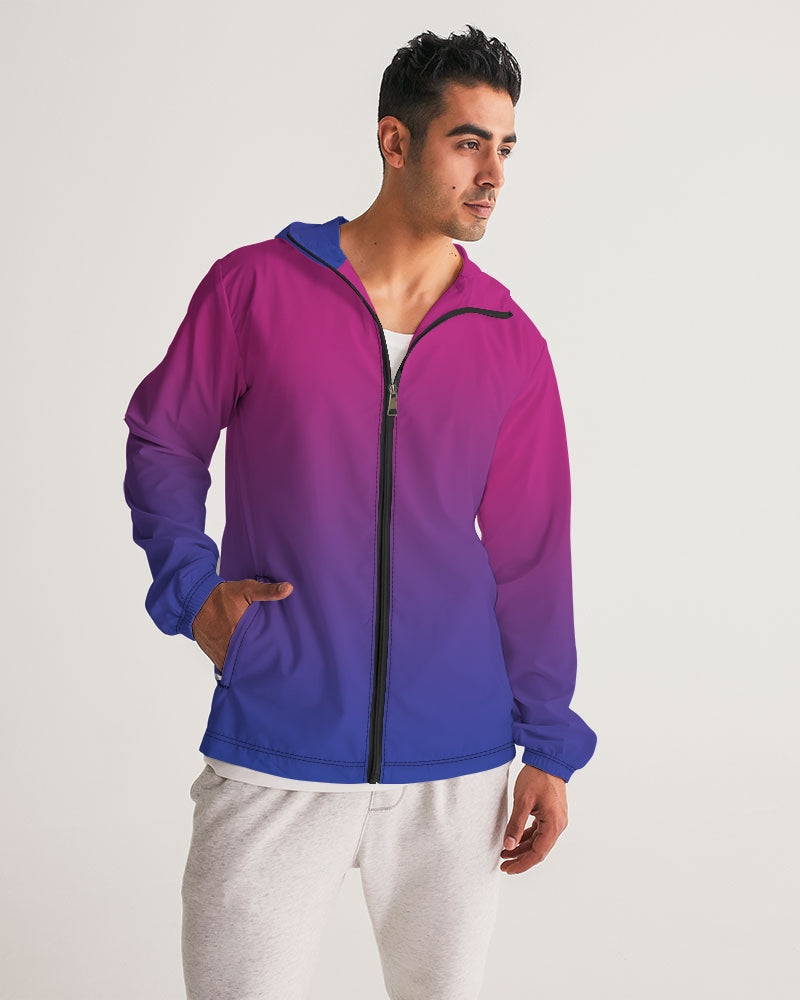 Bisexual Pride Flag Ombre Windbreaker Jacke