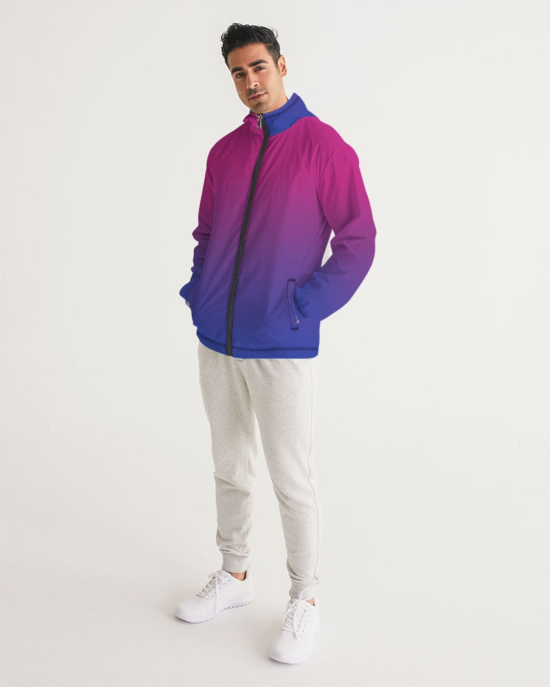 Bisexual Pride Flag Ombre Windbreaker Jacke