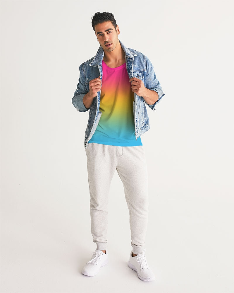 pansexual pride flag ombre tank top