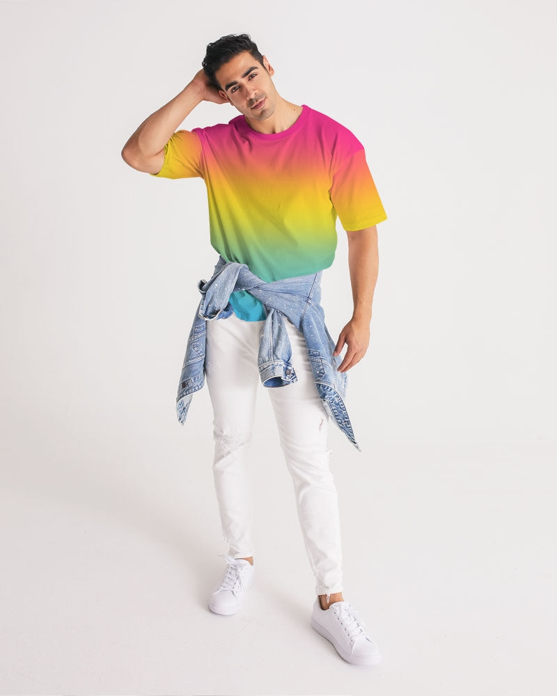 Pansexual Pride Flag Ombre Heavyweight Oversize T-Shirt