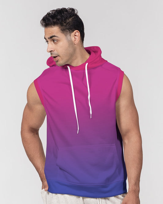 Bisexual Pride Flag Ombre Sleeveless Pullover Hoodie