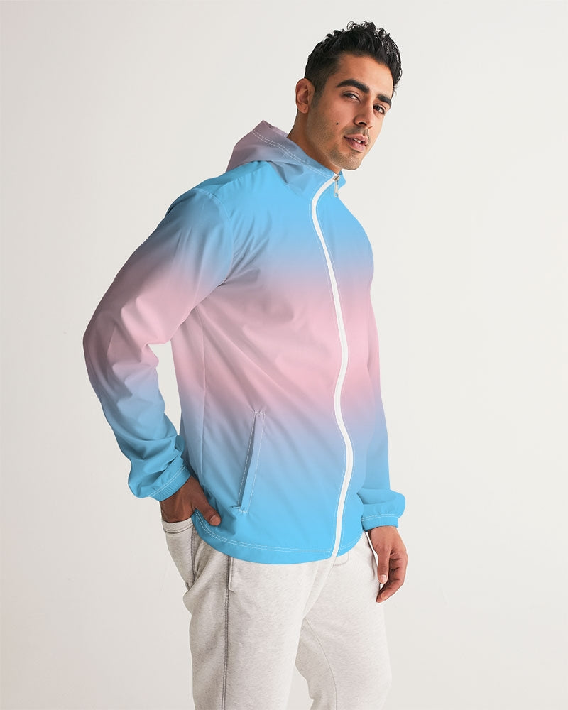 Transgender Pride Flag Ombre Windbreaker Jacket