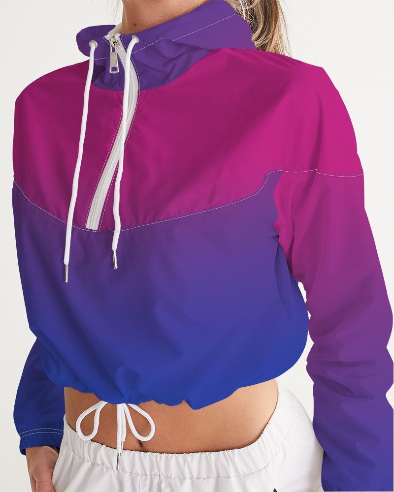 Bisexual Pride Flag Ombre Cropped Windbreaker