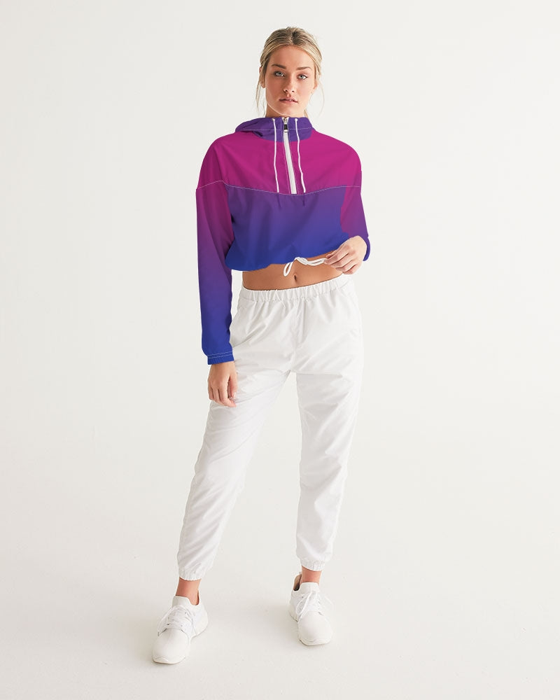 Bisexual Pride Flag Ombre Cropped Windbreaker