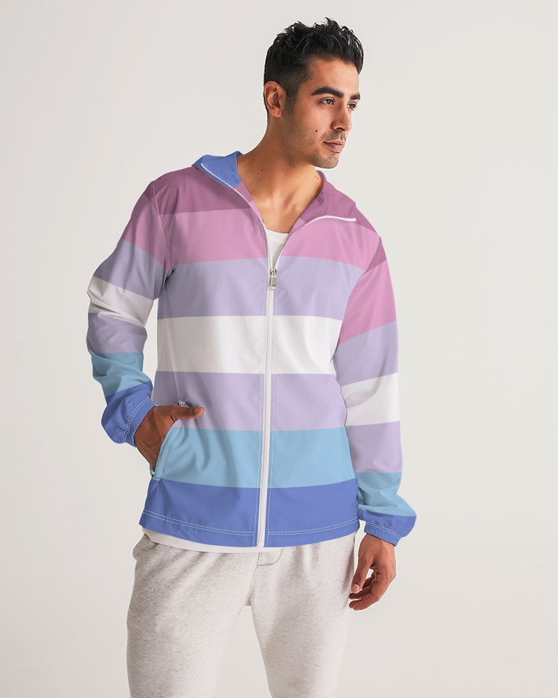 Bigender Pride Flag Windbreaker Jacket