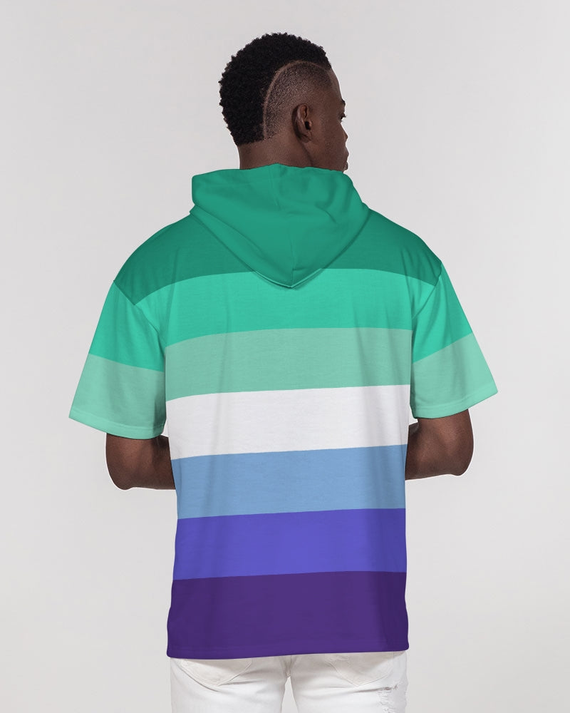 MLM Gay Pride Flag Short Sleeve Pullover Hoodie