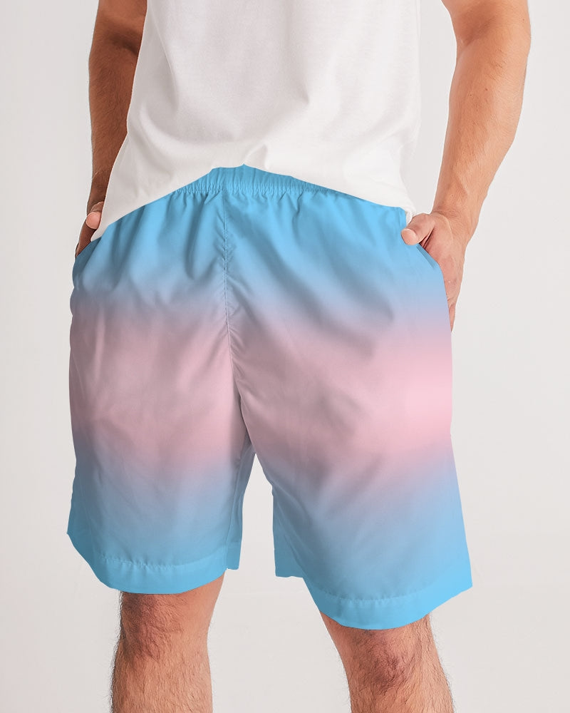 Transgender Pride Flag Ombre Jogger Shorts
