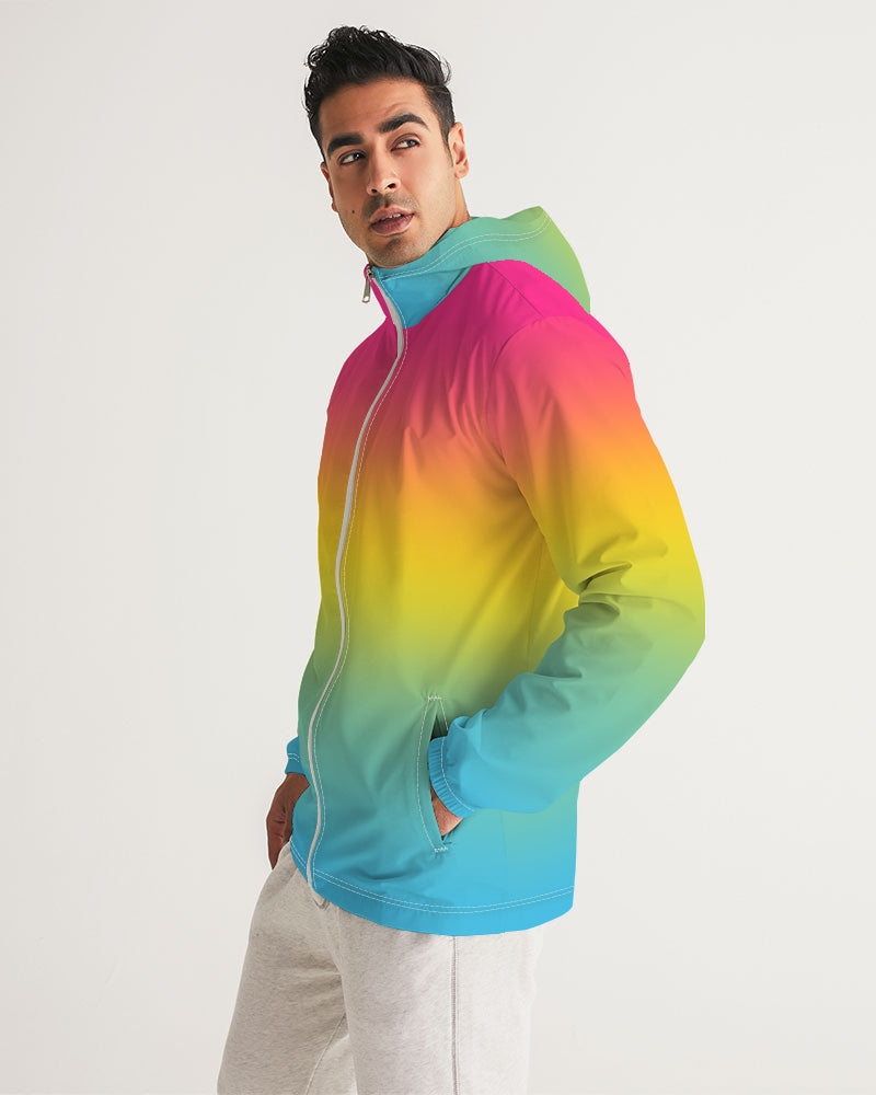 Pansexual Pride Flag Ombre Windbreaker Jacket