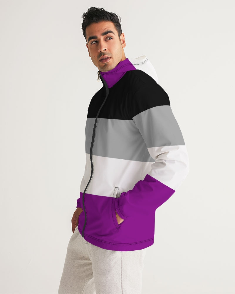 Asexual Pride Flag Windbreaker Jacket