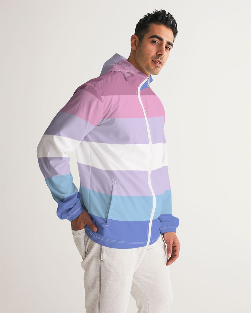 Bigender Pride Flag Windbreaker Jacket