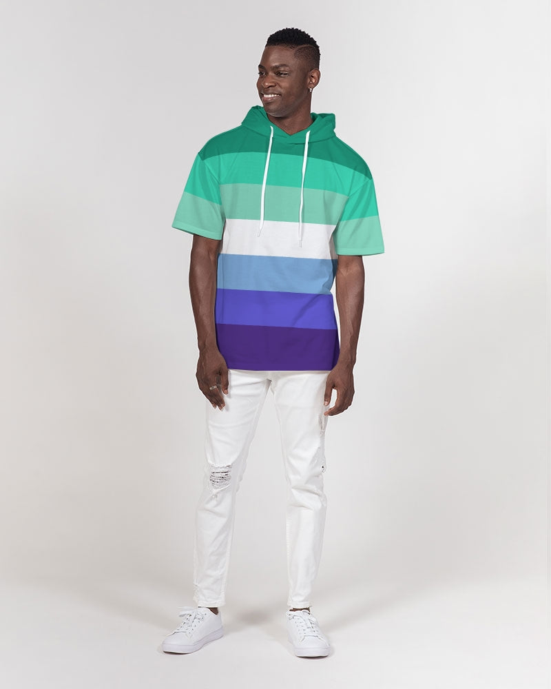 MLM Gay Pride Flag Short Sleeve Pullover Hoodie