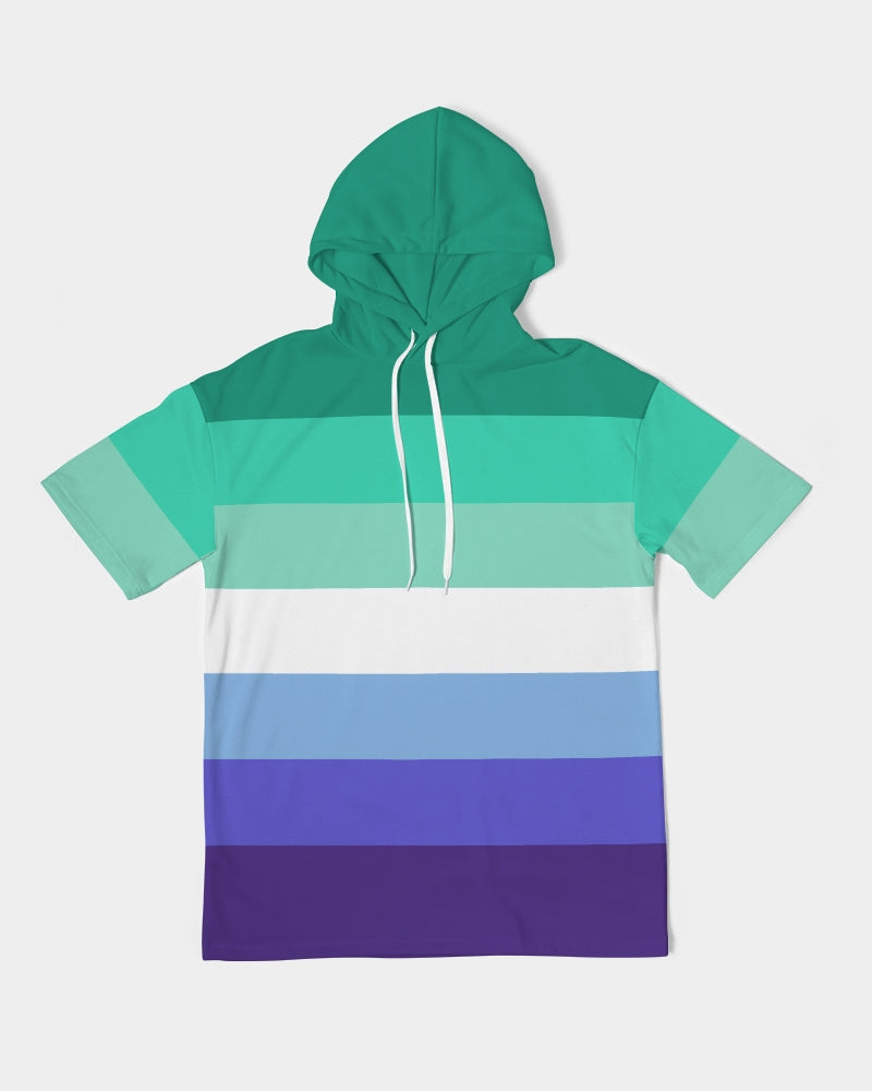 MLM Gay Pride Flag Short Sleeve Pullover Hoodie
