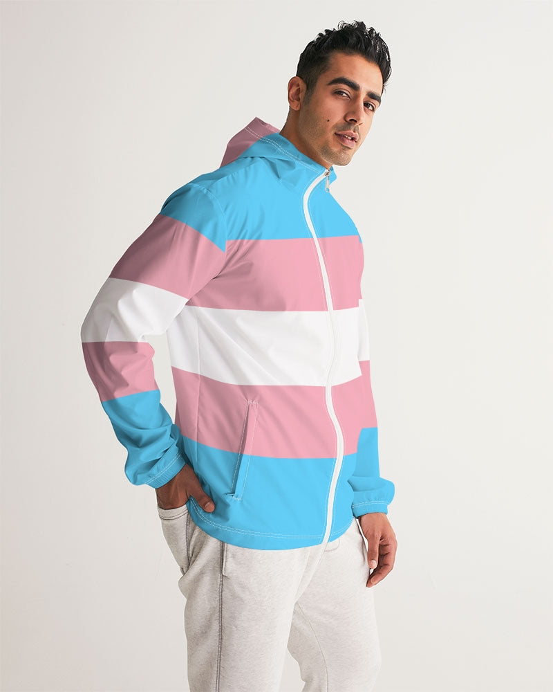 Transgender Pride Flag Windbreaker Jacket