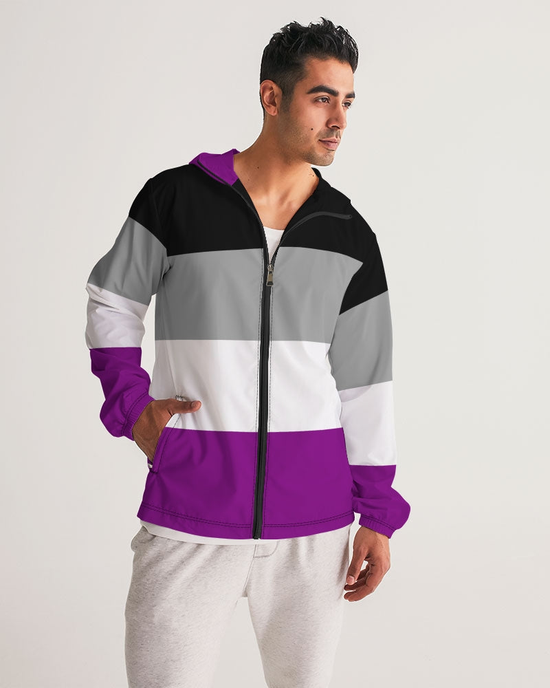 Asexual Pride Flag Windbreaker Jacket