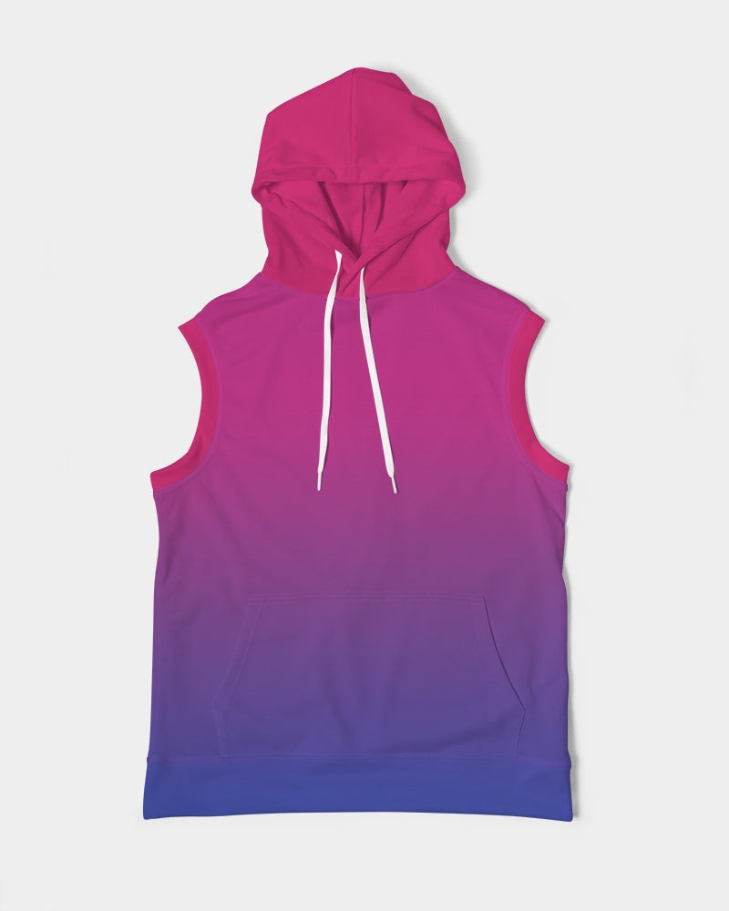 Bisexual Pride Flag Ombre Sleeveless Pullover Hoodie