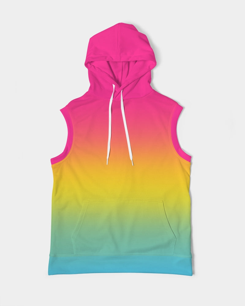 Pansexual Pride Flag Ombre Sleeveless Pullover Hoodie