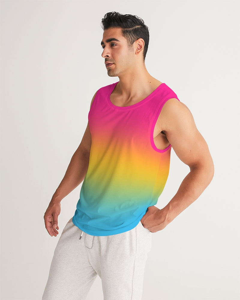 pansexual pride flag ombre tank top
