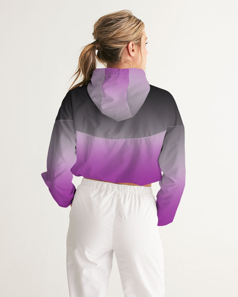 Pansexual Pride Flag Ombre Cropped Windbreaker