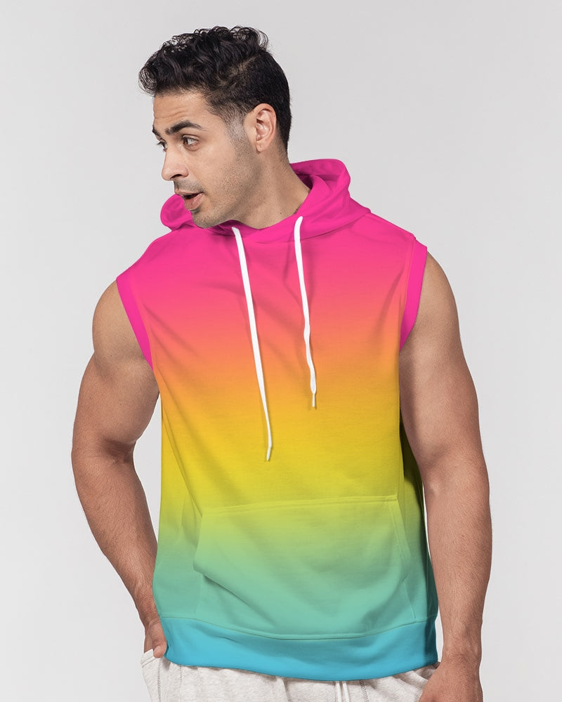 Pansexual Pride Flag Ombre Sleeveless Pullover Hoodie