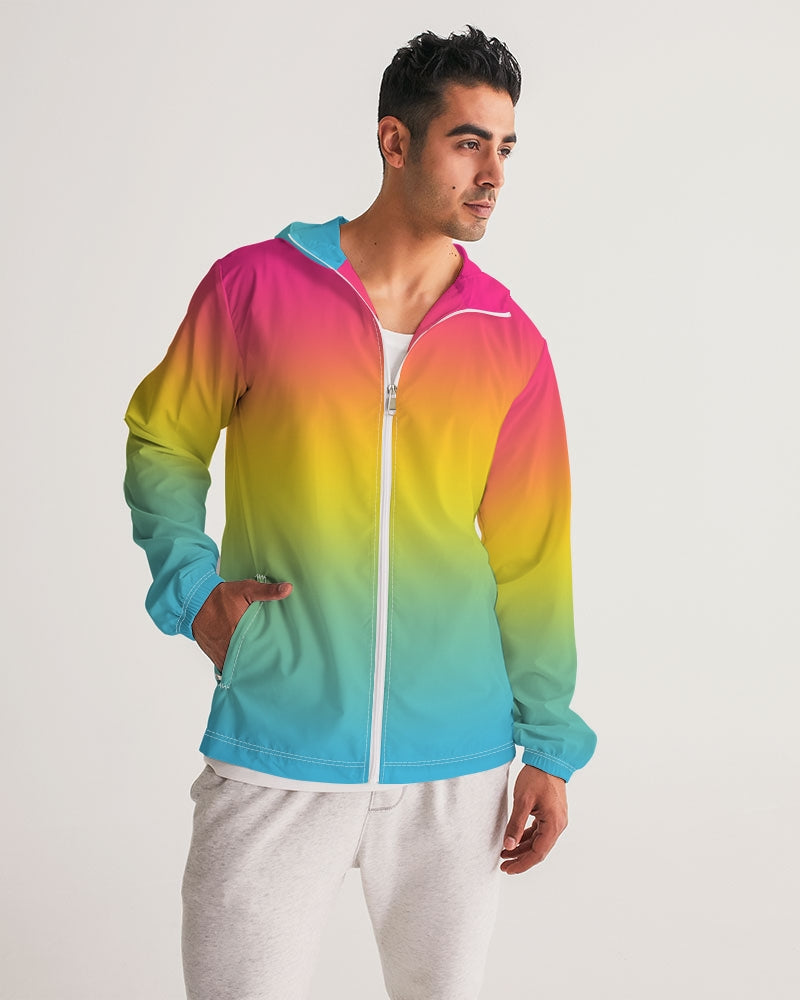 Pansexual Pride Flag Ombre Windbreaker Jacket
